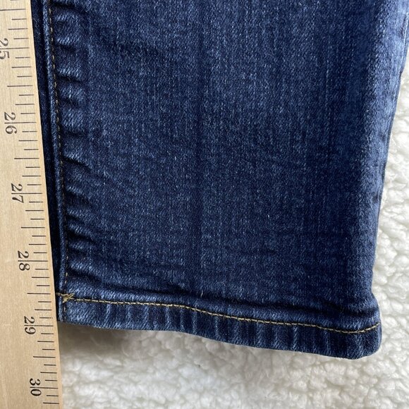 J Crew Jeans Mens Sz 32 Blue Flex Stretch Mid Rise Skinny Leg Dark Wash 31x29 - Picture 8 of 13